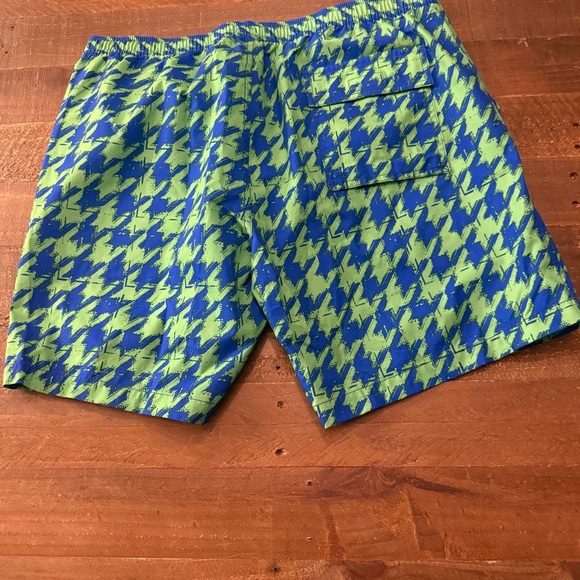Psycho Bunny Electric Blue and Green Swim Trunks - Picture 8 of 8